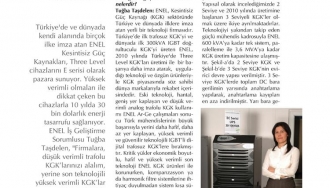HEDEFİMİZ FABRİKALARDA ELEKTRİK SARFİYATINI AZALTMAK