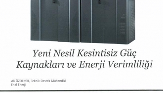 YENİ NESİL KESİNTİSİZ GÜÇ KAYNAKLARI VE ENERJİ VERİMLİLİĞİ